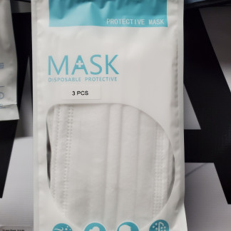 White Dental Masks ( 3pcs )    10 Pack/Order  total 30 pcs