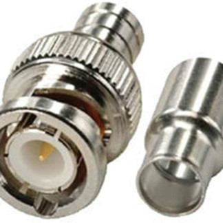 RG59 2pc Coax Coaxial BNC Crimp On Male Connector Plug Ends CCTV  100PCS