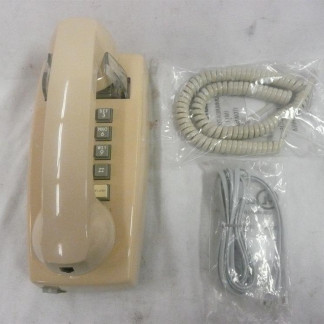 ITT Cortelco Wall Phone 255444-MBA-27F Beige Hearing Aid Compatible NIB NOS