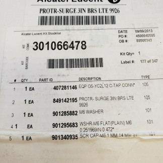 Alcatel/Lucent Amphenol 301066478 Lightning Surge Protector Kit NIB ( A1-3)