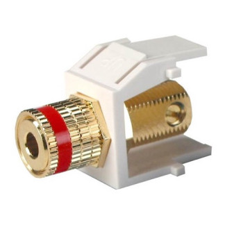 ATRAS NETCOM POST Red Snap-in KEYSTONE Jack - White  2 pcs/order