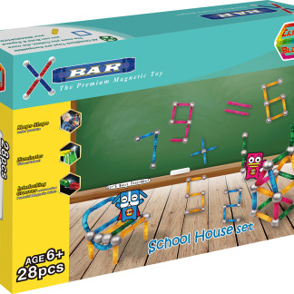 X-BAR  SCHOOL HOUSE SET, 28 PCS