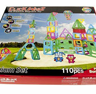 2D Magnetic Building Construction Toy- 110 Piece Premium Set