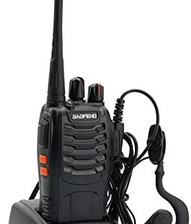 BaoFeng 1PCs 888S Walkie Talkies 1500mAh Rechargeable Battery 3 Miles Long Range with Earphone LED Flashlight